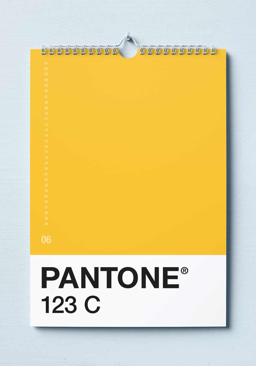 Pantone Calendar Yellow